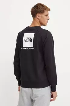 Толстовка The North Face Raglan Redbox Crew, черный