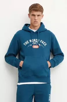 Толстовка The North Face Varsity с графическим рисунком, бирюзовый