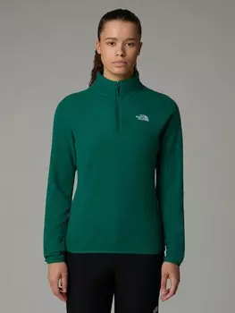 Толстовка The North Face W 100 GLACIER 1/4 ZIP - EU, зеленый