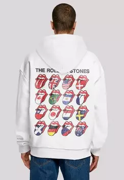 Толстовка THE ROLLING STONES VOODOO LOUNGE TONGUES - Hoodie F4NT4STIC, белый