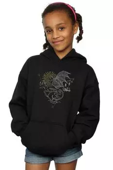 Толстовка Thestral Line Art Harry Potter, черный