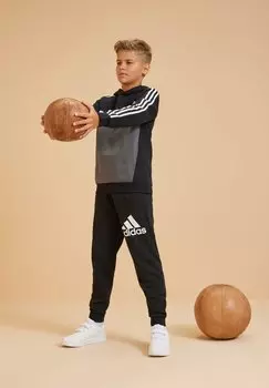 Толстовка Tiberio 3-Stripes Colorblock adidas Performance, чёрный/белый/серая пять