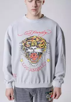 Толстовка Tiger-Vintage Ed Hardy, цвет washed grey