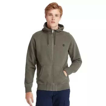 Толстовка Timberland Exeter River Basic Brushed Back Regular Full Zip, зеленый