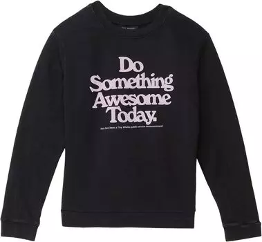 Толстовка Tiny Whales Something Awesome Graphic Boxy Sweatshirt, цвет Vintage Black