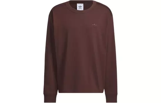 Толстовка TOC унисекс темно-коричневая Adidas Originals, коричневый