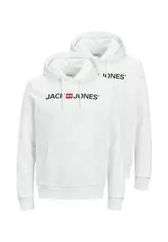 Толстовка / толстовка с капюшоном 2 шт. в упаковке Jack & Jones, белый