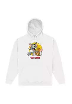 Толстовка TOM AND JERRY THUMBS UP - Hoodie Henry Tiger, белый
