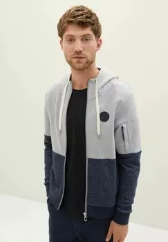 Толстовка TOM TAILOR, цвет grey heather melange