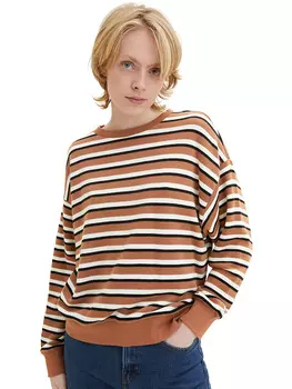 Толстовка Tom Tailor, цвет Hellbraun/Wei