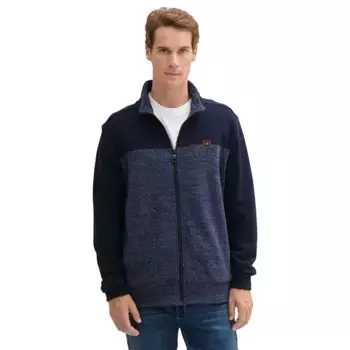 Толстовка Tom Tailor Detailed Stand Up full zip, синий