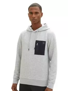 Толстовка Tom Tailor QUILTED HOODIE, серый