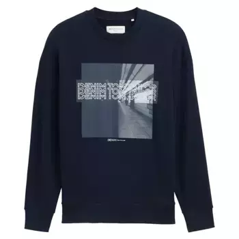 Толстовка Tom Tailor Relaxed Crew Neck, синий