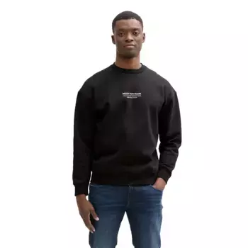 Толстовка Tom Tailor Relaxed Printed, черный