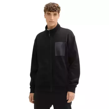 Толстовка Tom Tailor Stand Up Collar full zip, черный
