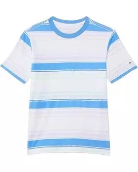 Толстовка Tommy Hilfiger Kids Wordmark Short Sleeve T-Shirt, цвет Granada Sky