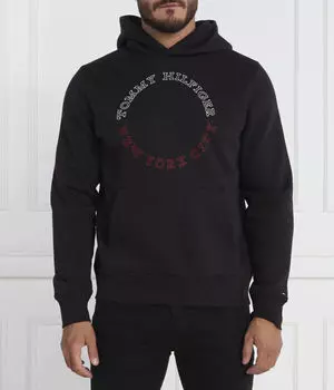 Толстовка Tommy Hilfiger Monotype Roundall, черный