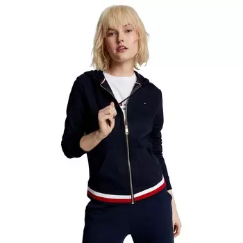 Толстовка Tommy Hilfiger Signature Stripe Hem Zip, темно-синий