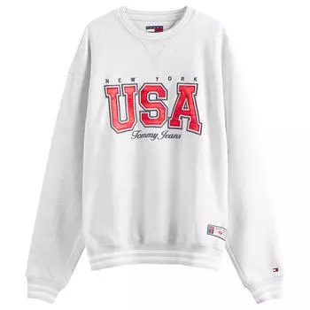 Толстовка Tommy Jeans Archive Games Team Usa Sweatshirt, цвет Silver Grey Htr