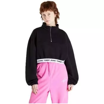 Толстовка Tommy Jeans DW0DW14350 Half Zip, черный