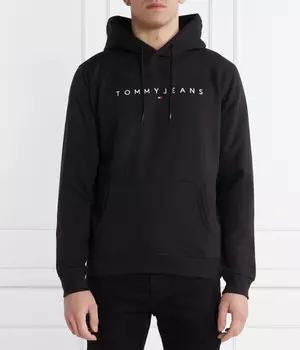 Толстовка Tommy Jeans Ext с линейным логотипом, черный
