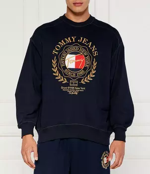 Толстовка Tommy Jeans Oversize fit, темно-синий