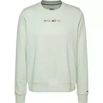 Толстовка Tommy Jeans Regular Color Serif Linear, зеленый