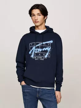 Толстовка Tommy Jeans Regular Fit, темно-синий