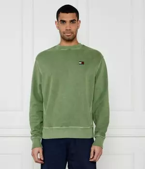 Толстовка Tommy Jeans Relaxed Fit, зеленый