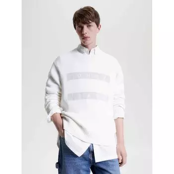 Толстовка Tommy Jeans Relaxed Tonal Flag, белый