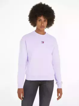 Толстовка Tommy Jeans с заниженными плечами и логотипом спереди, цвет Lavender Flower