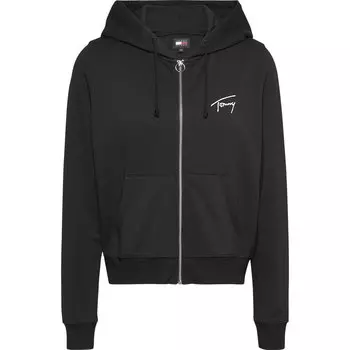 Толстовка Tommy Jeans Signature Full Zip, черный