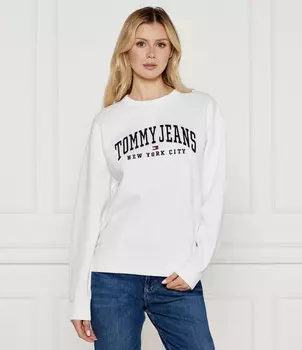 Толстовка Tommy Jeans VARSITY Loose fit, белый