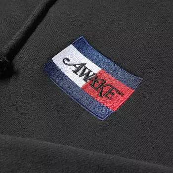 Толстовка Tommy Jeans x Awake NY Crest Popover, черный