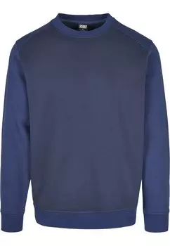 Толстовка Tone Fake Raglan Crew Urban Classics, темно-синий/темно-синий
