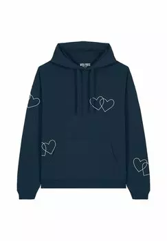 Толстовка TOO MUCH LOVE PRINT HEAVYWEIGHT - Hoodie Mira Paris, темно-синий