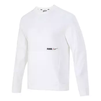 Толстовка training sports breathable round neck pullover white Puma, белый