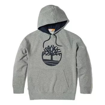 Толстовка tree logo hoodie 'grey' Timberland, серый