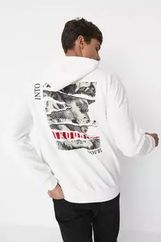 Толстовка TRENDYOL MAN, белый