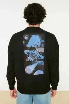 Толстовка TRENDYOL MAN, черный