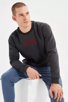 Толстовка TRENDYOL MAN, серый