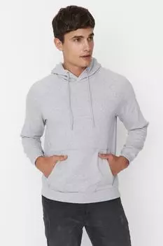Толстовка TRENDYOL MAN, серый