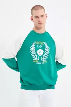 Толстовка TRENDYOL MAN, зеленый