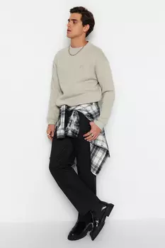 Толстовка Trendyol мужская хлопковая, серый