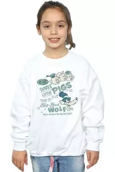 Толстовка «Три поросенка, которые боятся большого злого волка» Disney, белый