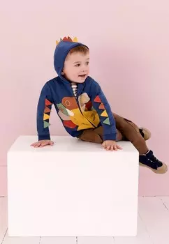 Толстовка TRICERATOPS APPLIQU NOVELTY COSY HOODIE, REGULAR FIT JoJo Maman Bb, синий