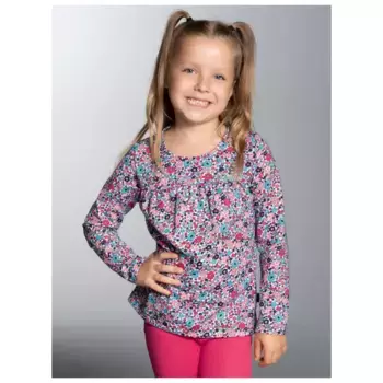 Толстовка Trigema «Рубашка TRIGEMA с длинными рукавами и милым цветочным принтом», цвет navy