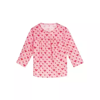 Толстовка Trigema «Рубашка TRIGEMA с длинными рукавами и милым узором в виде сердечек», цвет ros