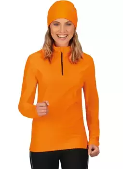 Толстовка Trigema "Спортивная рубашка TRIGEMA с длинными рукавами и молнией", оранжевый
