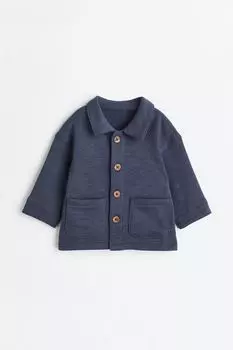 Толстовка трикотажный кардиган H&M, темно-синий